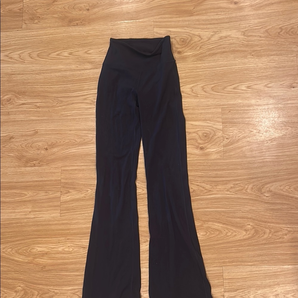 High-Waisted Black Flared Pants